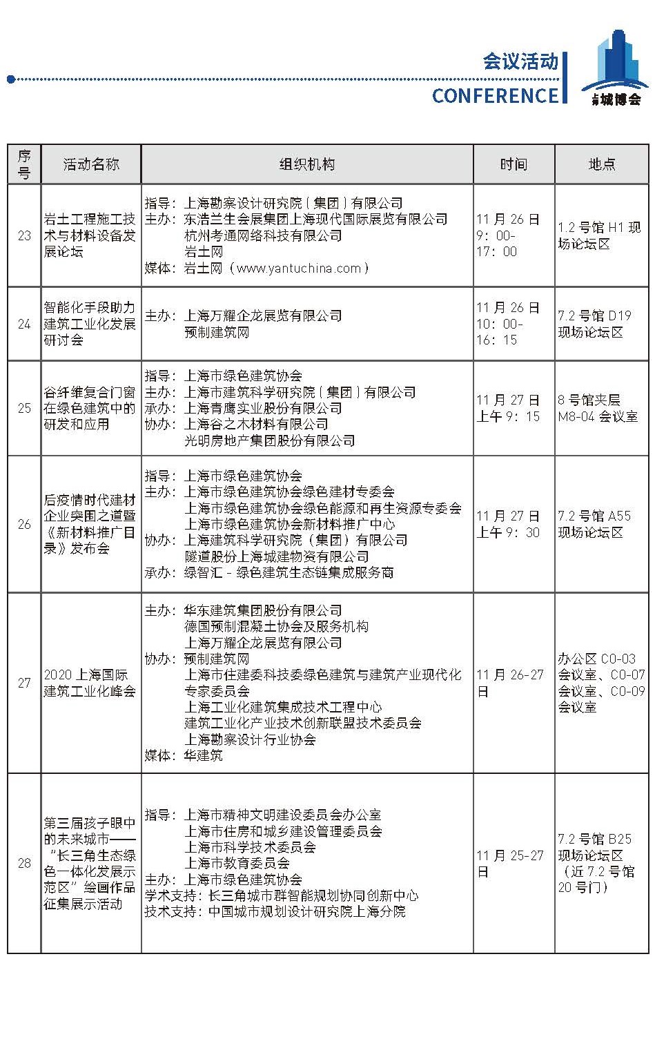 “2020上海城博会"精彩活动抢先看